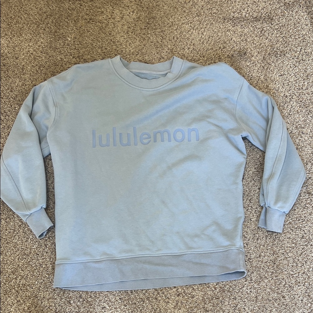 lululemon athletica Light Blue Crewneck Sweater